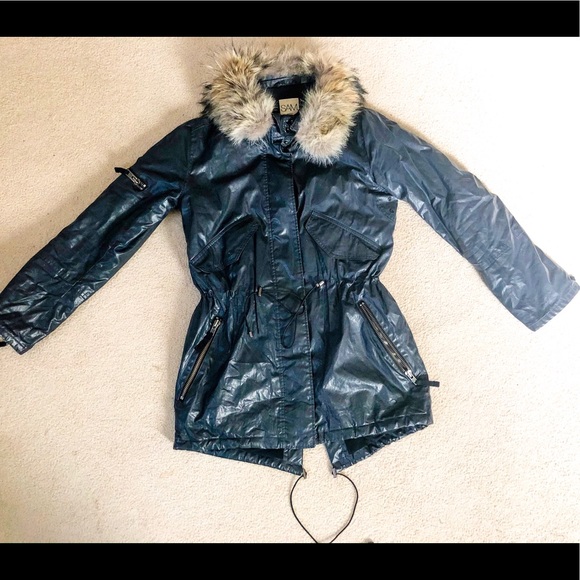 SAM New York Matte Metallic Navy Blue Jacket - Picture 2 of 8